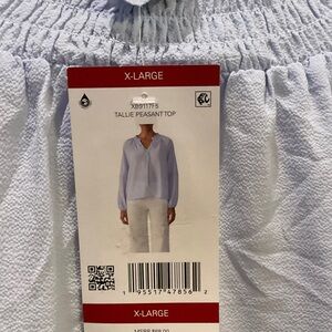 Elegant Light Blue Women's Blouse with Tie Detail